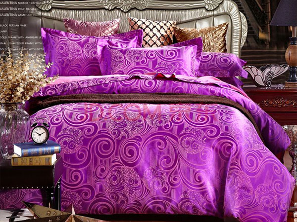 紫色欧式四件套